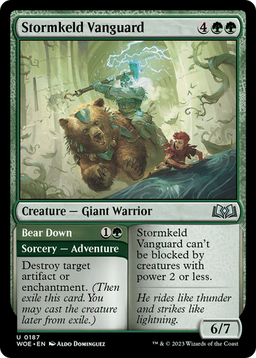 Stormkeld Vanguard // Bear Down [Wilds of Eldraine] 