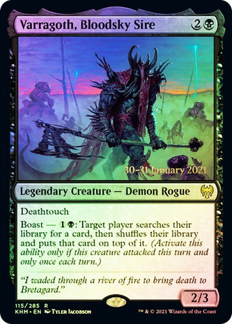 Varragoth, Bloodsky Sire [Kaldheim Prerelease Promos] 