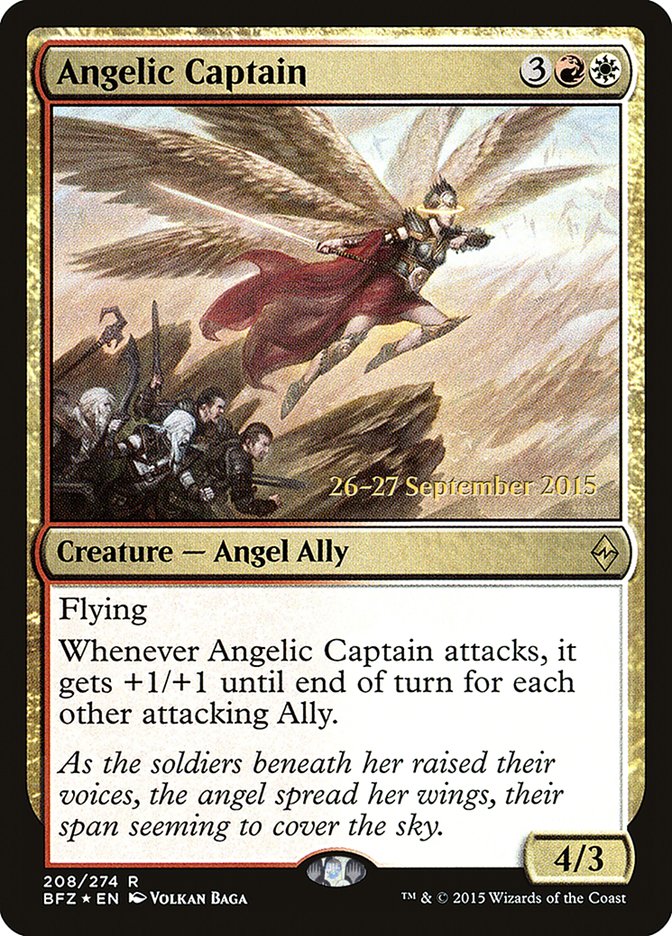 Angelic Captain [Battle for Zendikar Prerelease Promos] 