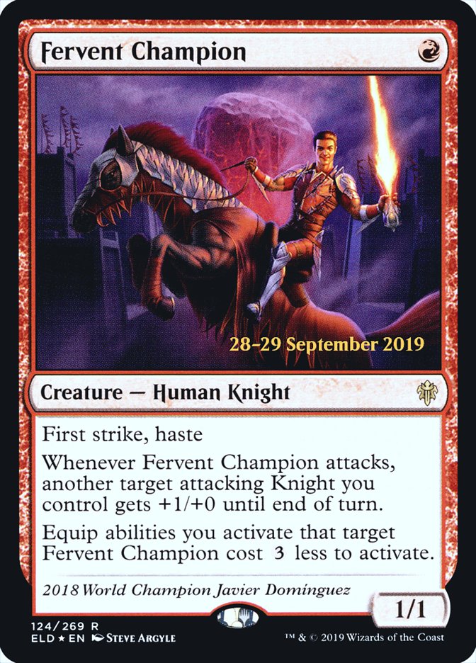 Fervent Champion [Throne of Eldraine Prerelease Promos] 