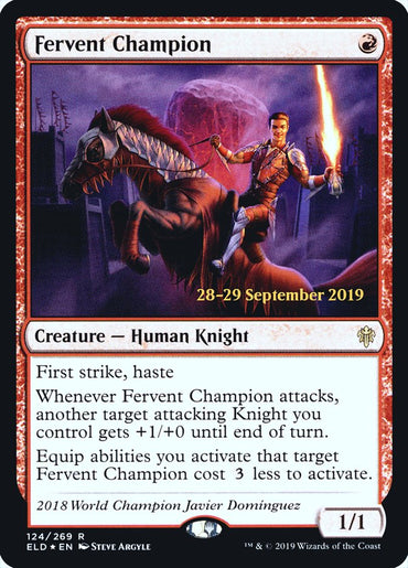 Fervent Champion [Throne of Eldraine Prerelease Promos] 