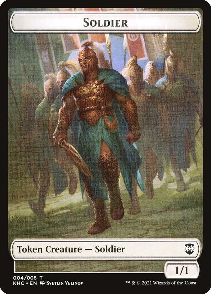 Bird (005) // Soldier Double-Sided Token [Kaldheim Commander Tokens] 