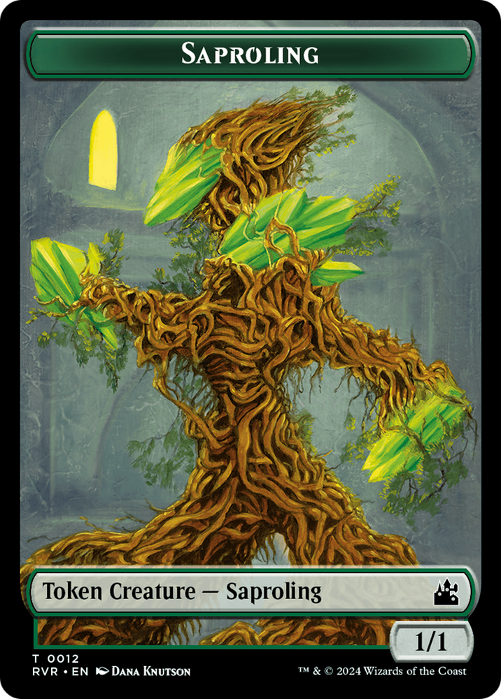 Saproling // Beast Double-Sided Token [Ravnica Remastered Tokens]