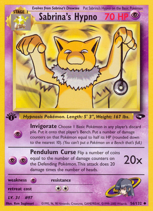 Sabrina's Hypno (56/132) [Gym Challenge 1st Edition] 