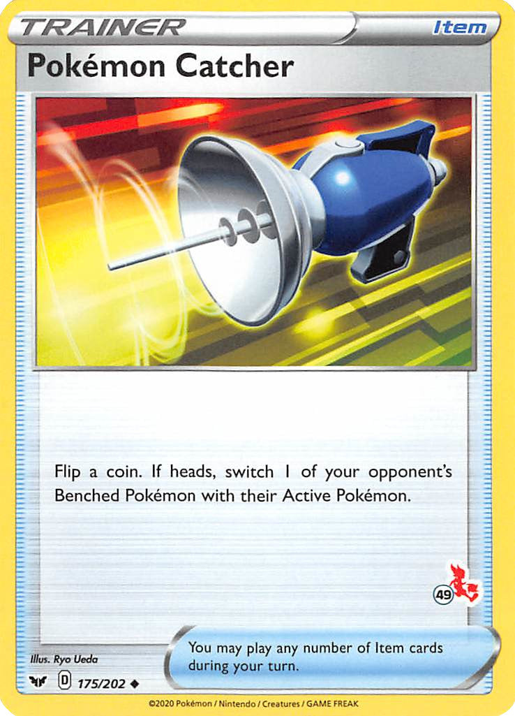 Pokemon Catcher (175/202) (Cinderace Stamp #49) [Battle Academy 2022]