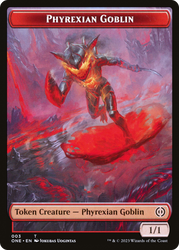 Phyrexian Goblin // The Hollow Sentinel Double-Sided Token [Phyrexia: All Will Be One Tokens] 