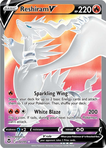 Reshiram V (172/195) [Sword &amp; Shield: Silver Tempest] 