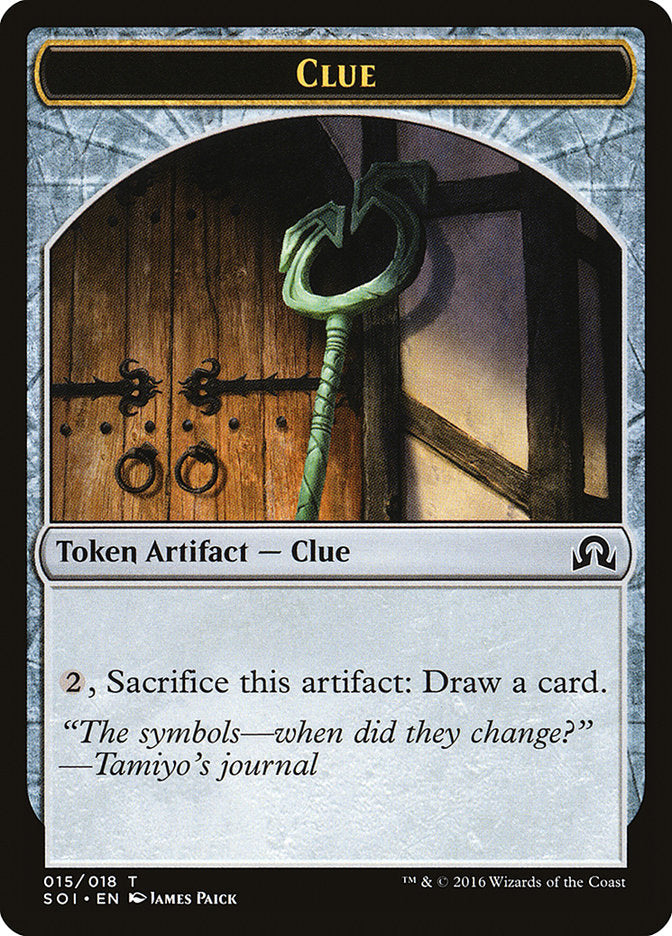 Clue Token (015/018) [Shadows over Innistrad Tokens] 