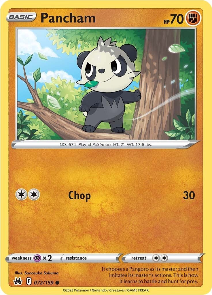 Pancham (072/159) [Sword & Shield: Crown Zenith] 