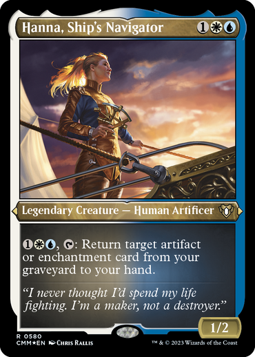 Hanna, Ship's Navigator (Foil Etched) [Commander Masters] 