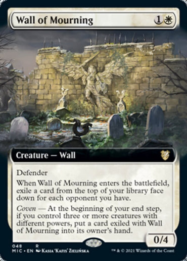 Wall of Mourning (Extended Art) [Innistrad: Midnight Hunt Commander] 