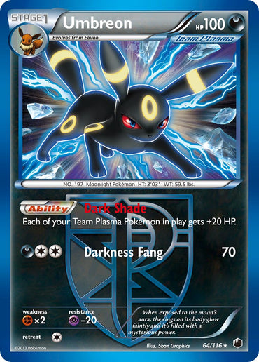 Umbreon (64/116) (Moltres Legendary Battle Deck) (Theme Deck Exclusive) [Black & White: Plasma Freeze]