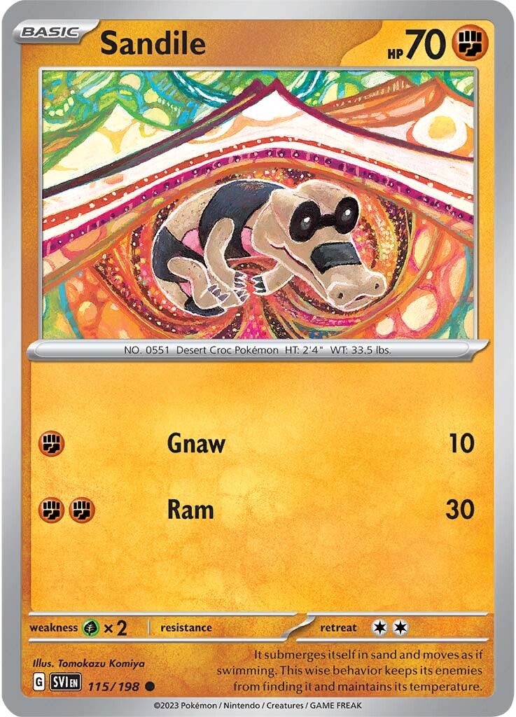 Sandile (115/198) [Scarlet & Violet: Base Set] 