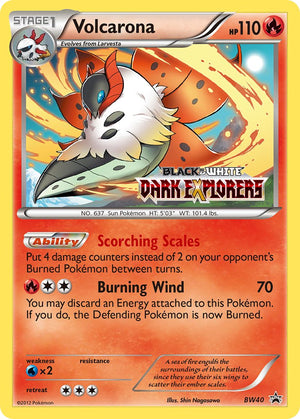 Volcarona (BW40) (Staff Prerelease Promo) [Black &amp; White: Black Star Promos] 