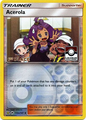 Acerola (112a/147) (League Promo 1st Place) [Sun &amp; Moon: Burning Shadows] 