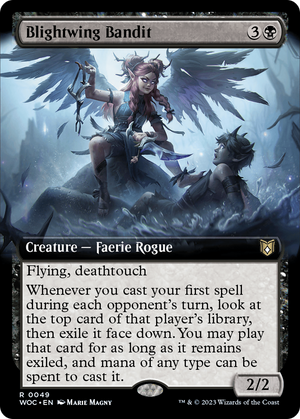 Blightwing Bandit (Extended Art) [Wilds of Eldraine Commander] 