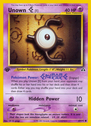 Unown [E] (67/75) [Neo Discovery 1st Edition] 