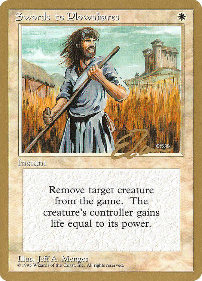 Swords to Plowshares (Eric Tam) [Pro Tour Collector Set] 