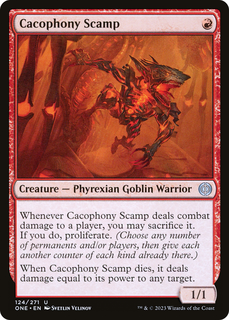 Cacophony Scamp [Phyrexia: All Will Be One] 