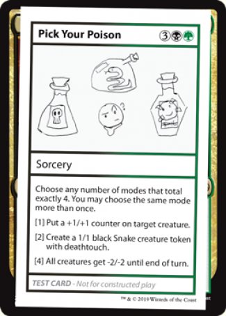 Pick Your Poison (2021 Edition) [Mystery Booster Playtest Cards] 