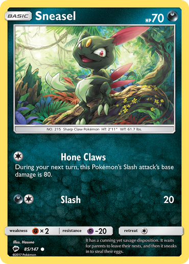 Sneasel (85/147) [Sun &amp; Moon: Burning Shadows] 