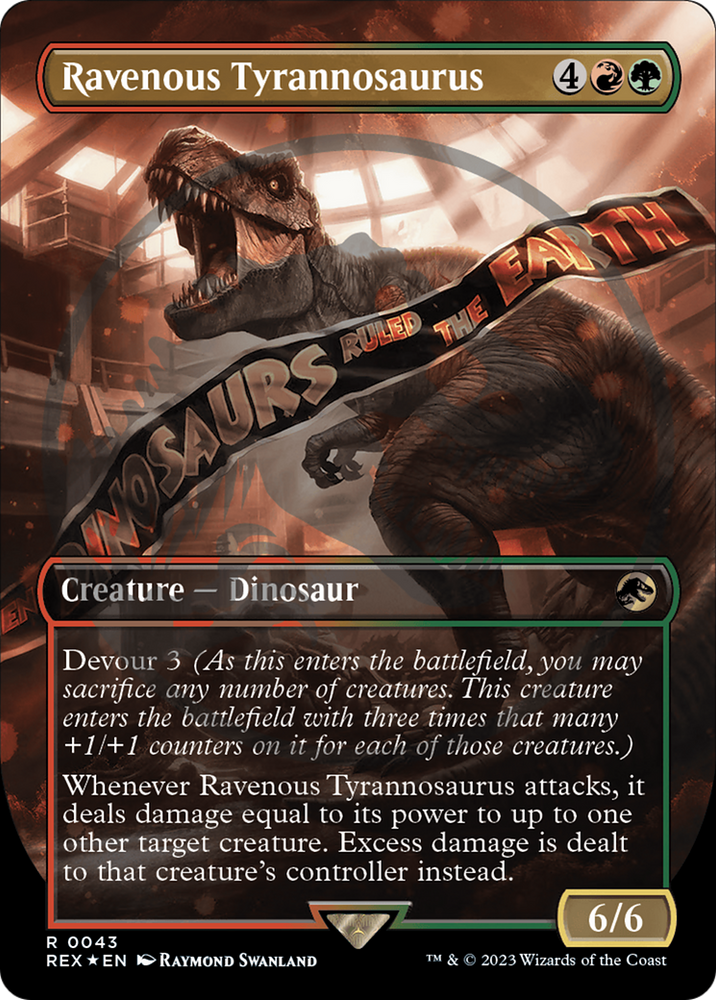 Ravenous Tyrannosaurus (Emblem) (Borderless) [Jurassic World Collection Tokens] 