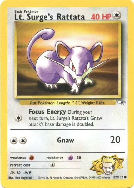 Lt. Surge's Rattata (82/132) [Gym Heroes Unlimited] 