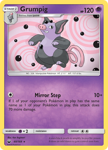 Grumpig (60/168) [Sun &amp; Moon: Celestial Storm] 