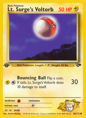 Lt. Surge's Voltorb (86/132) [Gym Challenge 1st Edition] 