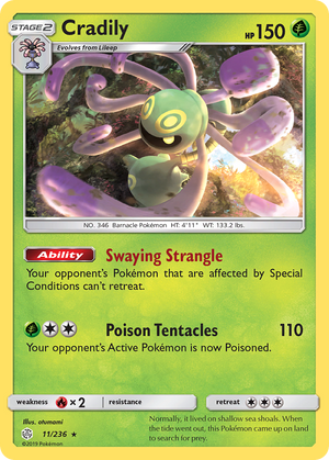 Cradily (11/236) [Sun &amp; Moon: Cosmic Eclipse] 