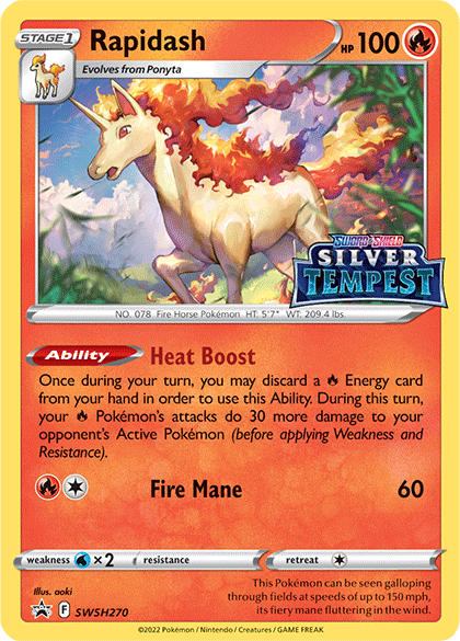 Rapidash (SWSH270) (Prerelease) [Sword & Shield: Black Star Promos] 