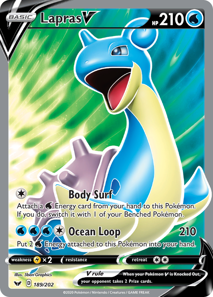 Lapras V (189/202) [Sword &amp; Shield: Base Set] 