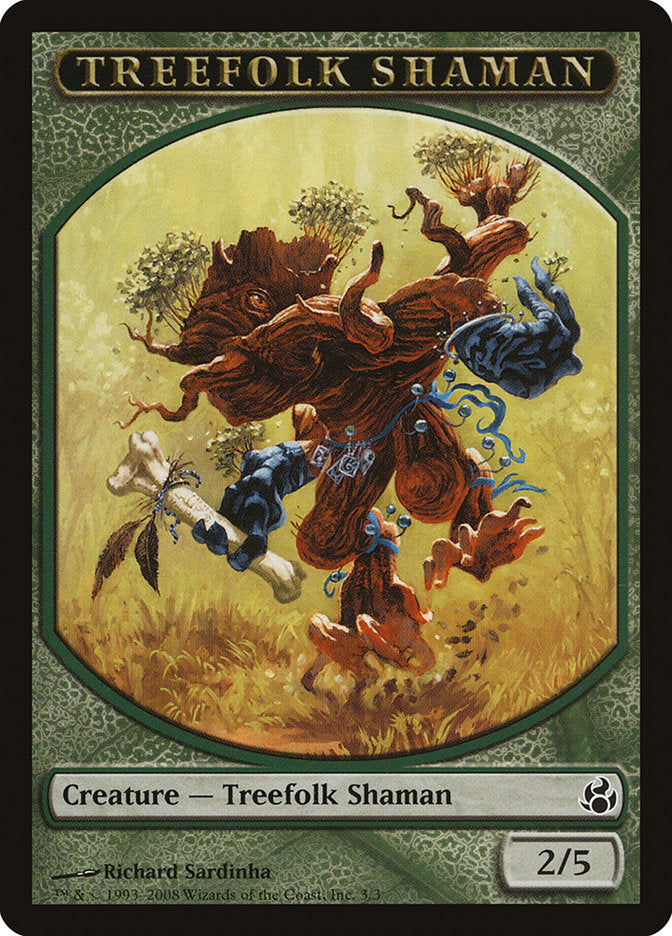 Treefolk Shaman Token [Morningtide Tokens] 