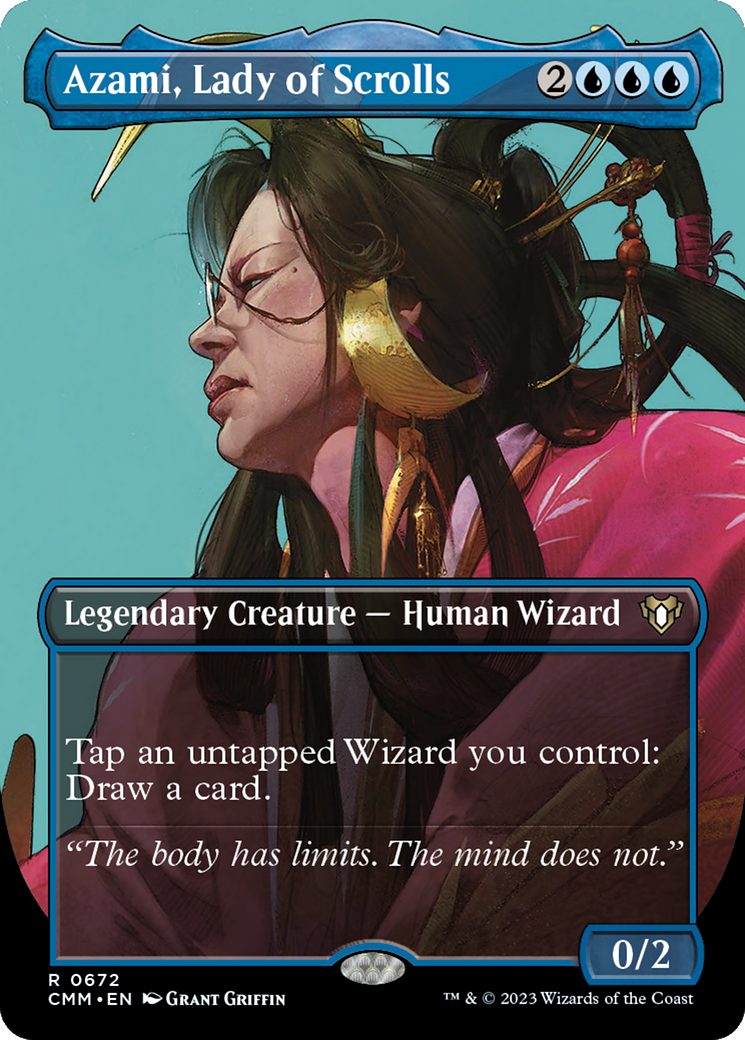 Azami, Lady of Scrolls (Borderless Profile) [Commander Masters] 