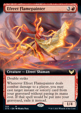 Efreet Flamepainter (Extended Art) [Strixhaven: School of Mages] 