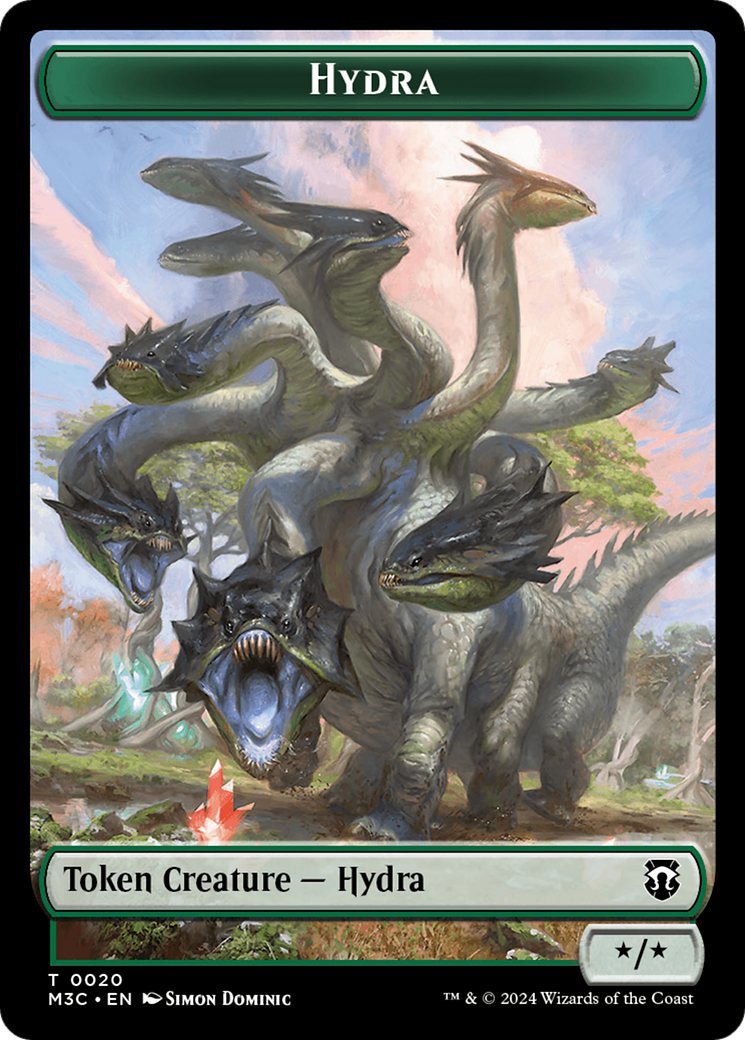 Hydra // Boar Double-Sided Token [Modern Horizons 3 Commander Tokens] 