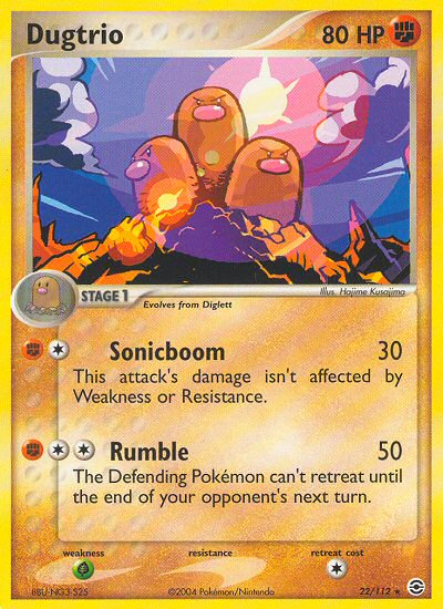 Dugtrio (22/112) [EX: FireRed &amp; LeafGreen] 