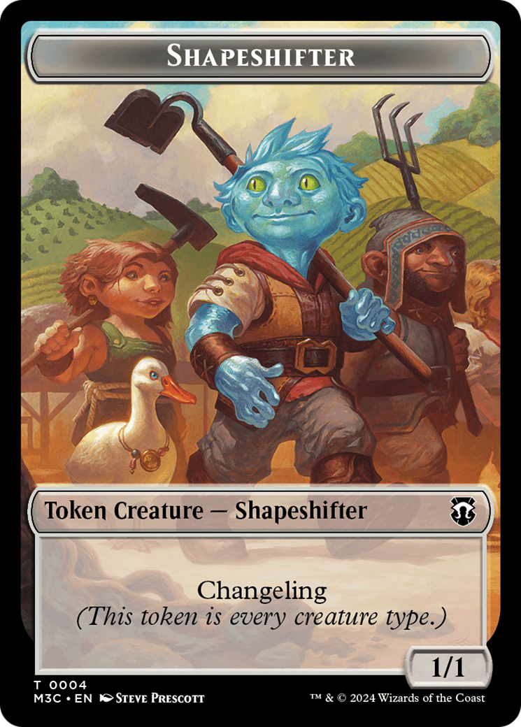 Shapeshifter (0004) // Copy Double-Sided Token [Modern Horizons 3 Commander Tokens] 