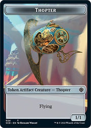 Cat Bird // Thopter Double-Sided Token [Starter Commander Decks] 