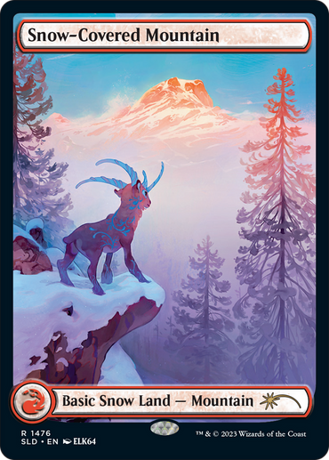 Snow-Covered Mountain (1476) (Rainbow Foil) [Secret Lair Drop Series] 