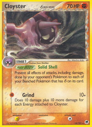 Cloyster (14/101) (Delta Species) [EX: Dragon Frontiers] 