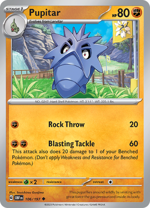 Pupitar (106/197) [Scarlet & Violet: Obsidian Flames]