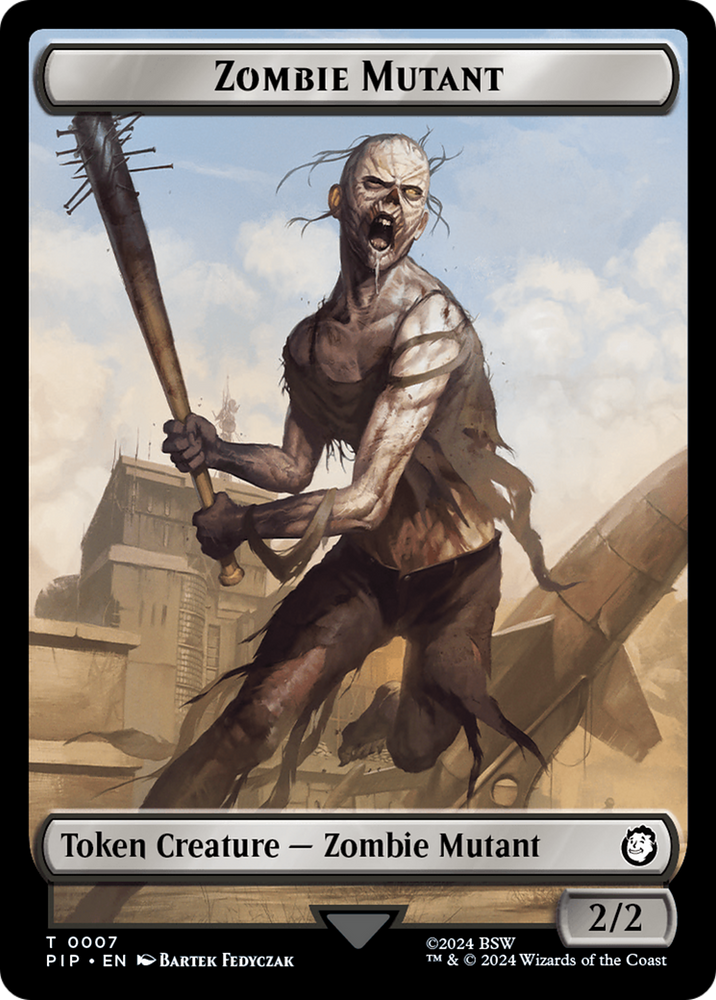 Radiation // Zombie Mutant Double-Sided Token [Fallout Tokens] 