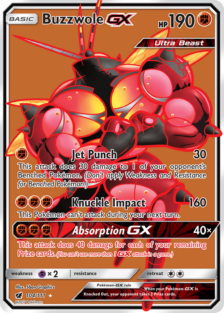 Buzzwole GX (104/111) [Sun &amp; Moon: Crimson Invasion] 