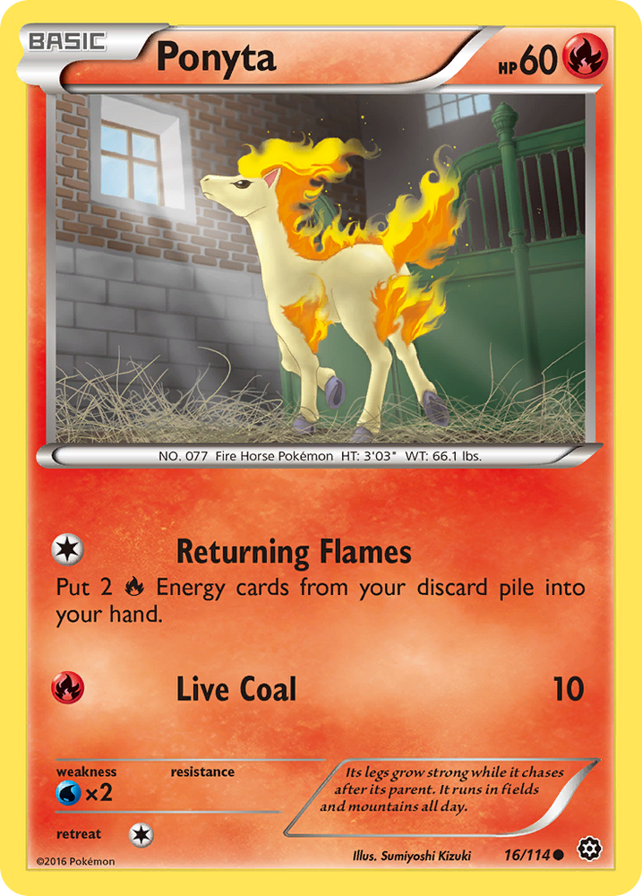 Ponyta (16/114) [XY: Steam Siege] 