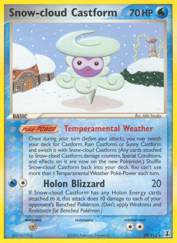 Snow-cloud Castform (29/113) [EX: Delta Species] 