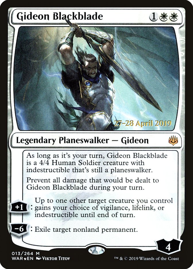 Gideon Blackblade [War of the Spark Prerelease Promos] 