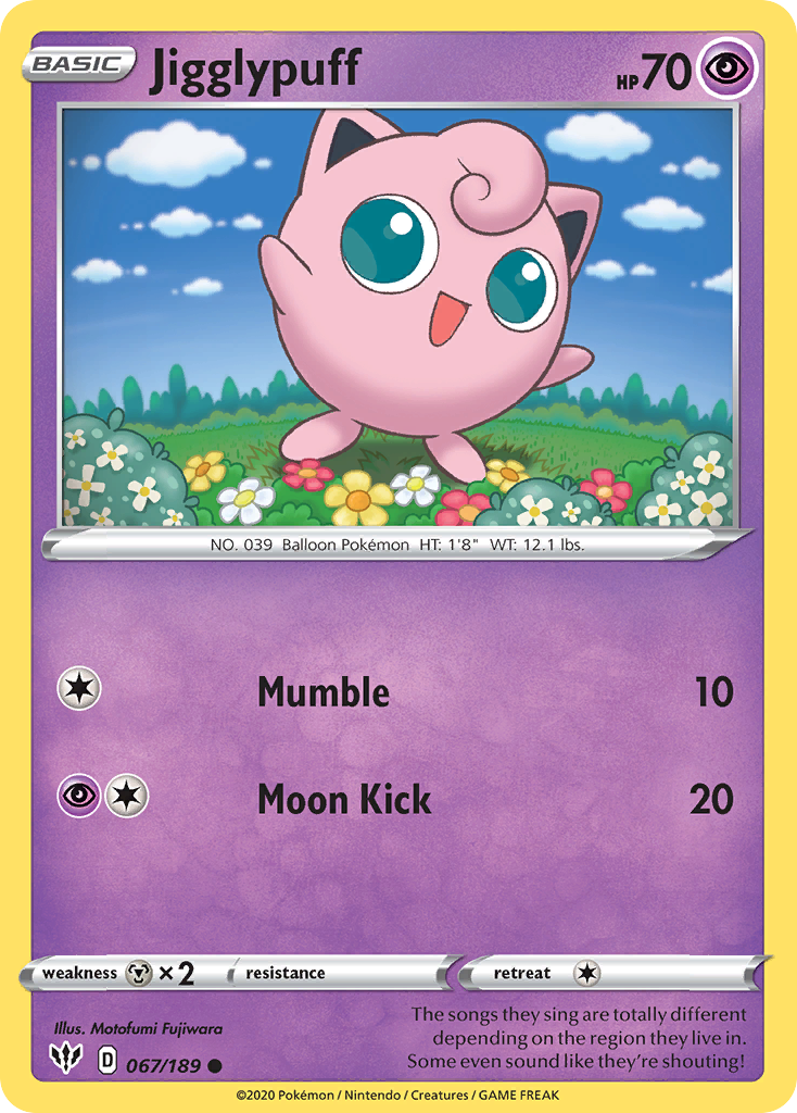 Jigglypuff (067/189) [Sword & Shield: Darkness Ablaze] 