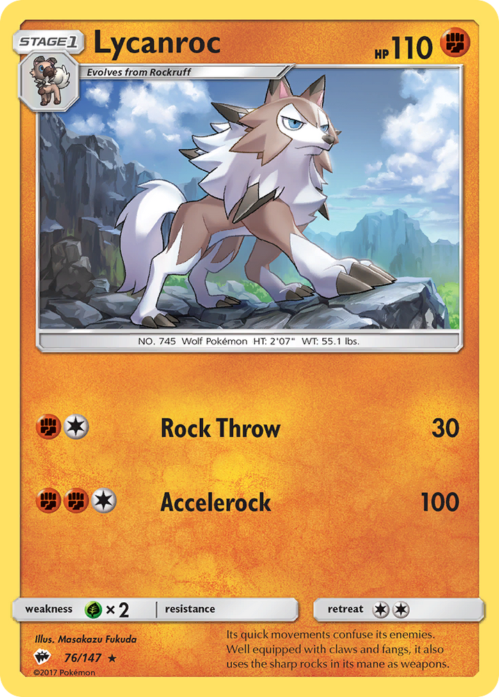 Lycanroc (76/147) [Sun &amp; Moon: Burning Shadows] 