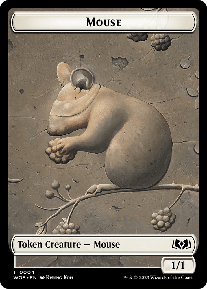 Mouse // Food (0010) Double-Sided Token [Wilds of Eldraine Tokens] 